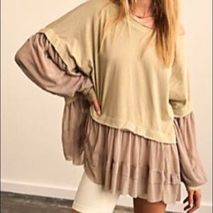 Free People, We The Free Sierra Long Sleeve,Sz Lg